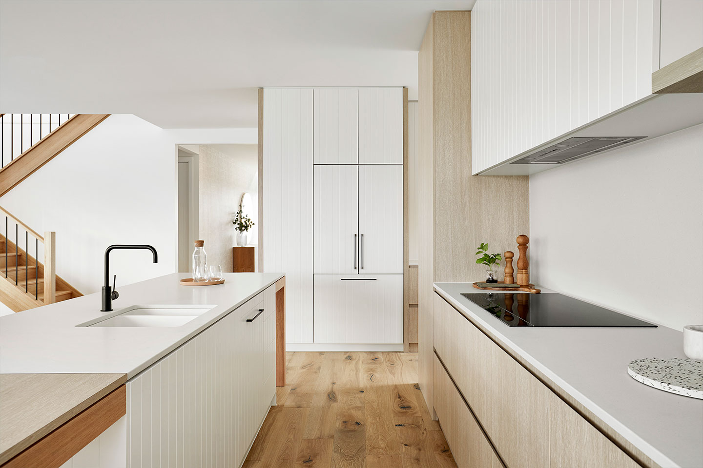 Modern kitchen interior in a Dubai luxury home featuring sleek cabinetry, premium appliances, and contemporary finishes.